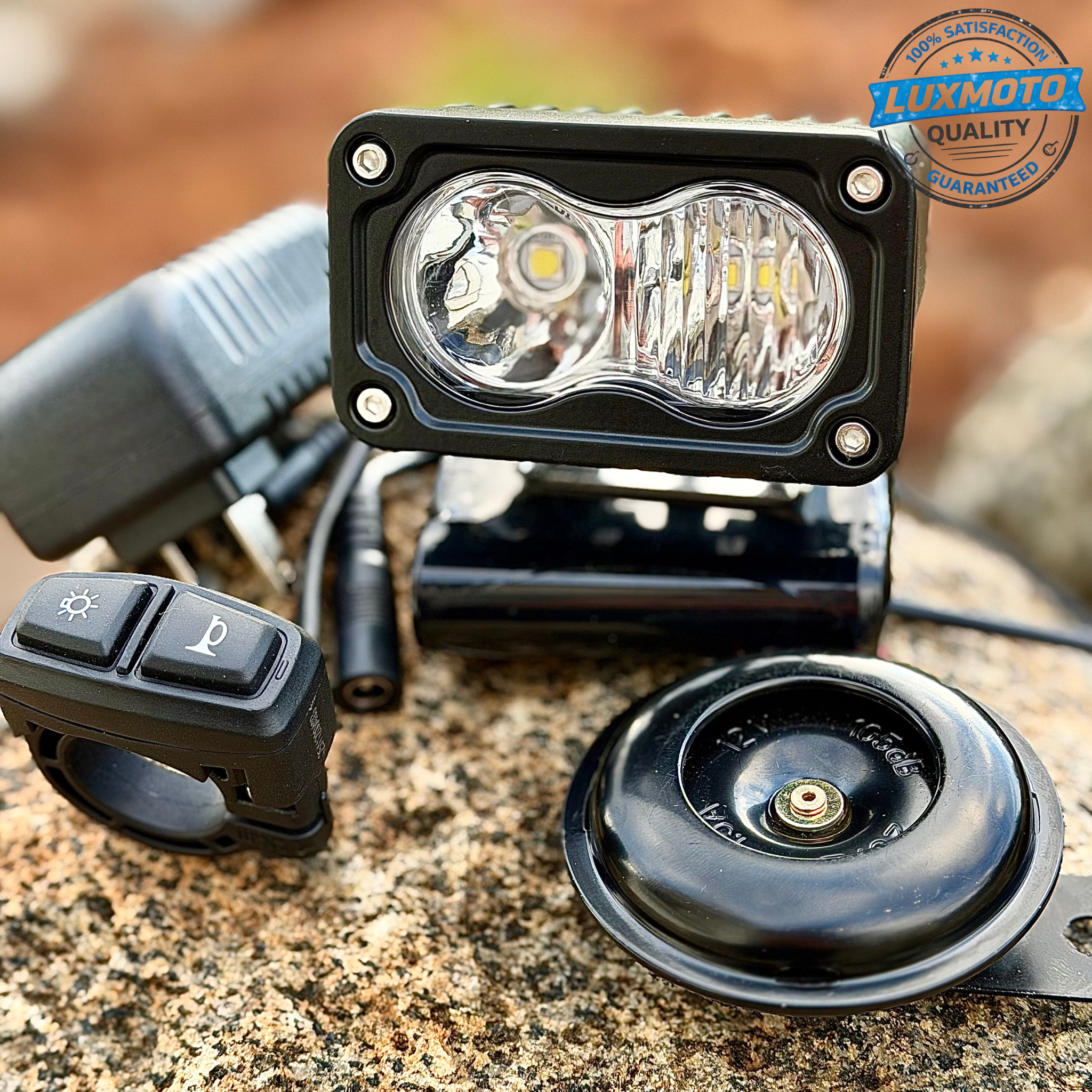 🔥BEST SELLER🔥 Baja Light & Horn  RECHARGEABLE [COMES WITH BATTERY & CHARGER!]